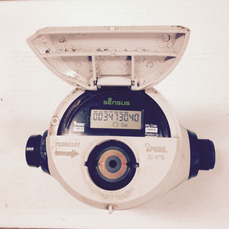 how to read a sensus water meter gallons